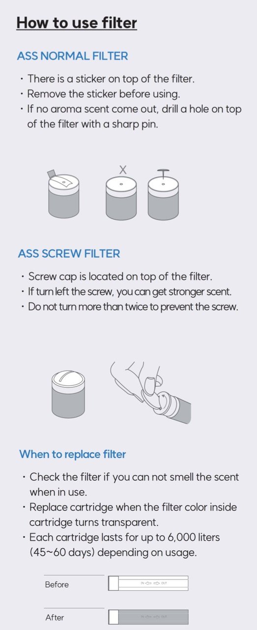 AROMA SENSE VITAMIN FILTERS